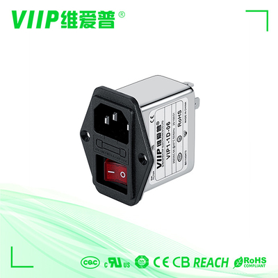 Mua Bộ lọc tiếng ồn VIIP 250V IEC Bộ lọc EMI 6A Giá đỡ bề mặt thông thấp online manufacture