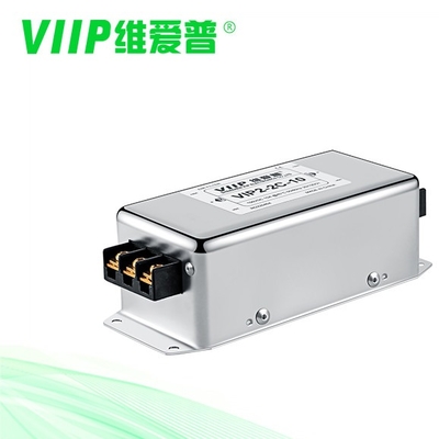 Mất chèn bộ lọc EMI 3 pha kim loại 60 ~ 90dB Đường dây nối đất 2250VDC hoặc 2000VAC