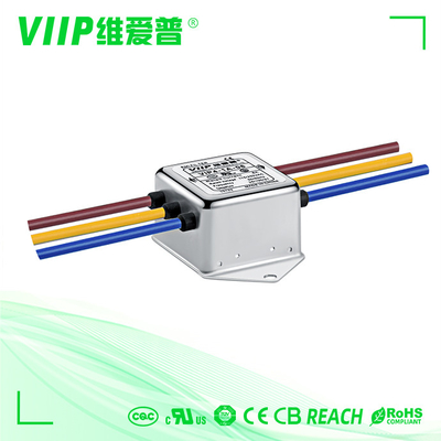 Bộ lọc EMI một pha 250VAC Bộ lọc 10A Emc cho hiệu suất cao của dòng điện ac